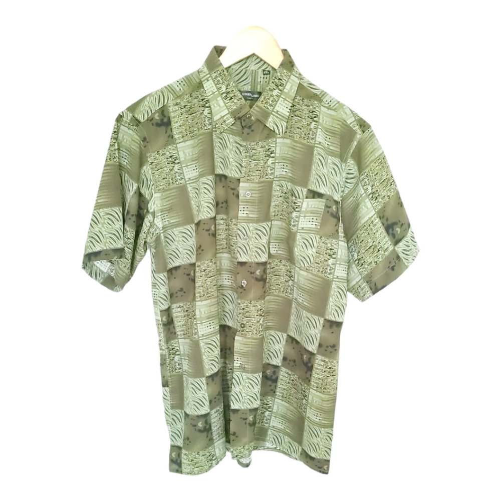 Sergio Louis Italy  shirt button down u  Shert Sleeve-Large Size-